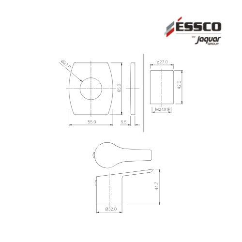 Exposed part kit of Concealed Stop Cock
