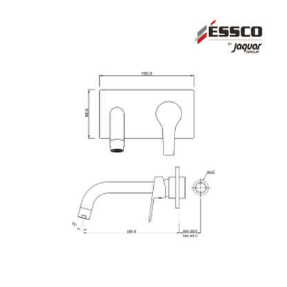 Single Lever Basin Mixer Wall Mounted